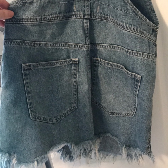 Denim Overall Dress with Buckles from Free People - Picture 3 of 6
